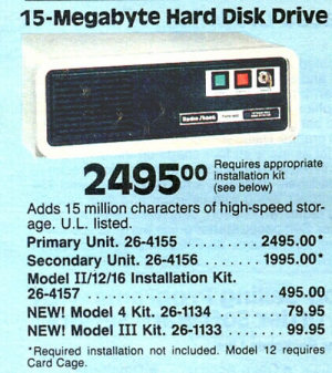 15-megabyte hard disk drive
