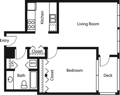 Centennial Tower 1-br floorplan