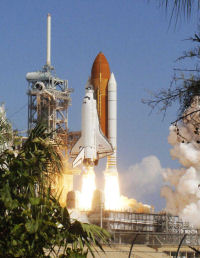Discovery launching